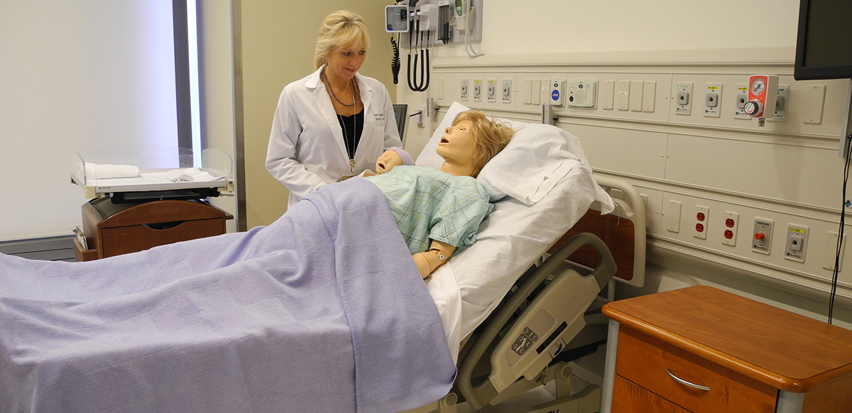Birthing Simulator with Baby in the VCU Center for Human Simulation and Patient Safety